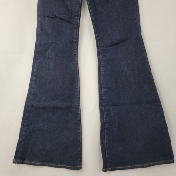 MADEWELL Womens 25 Jeans FLEA MARKET FLARE Dark Indigo Blue KENNER Wash E0394 - Picture 3 of 15